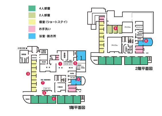 1階と2階の平面図