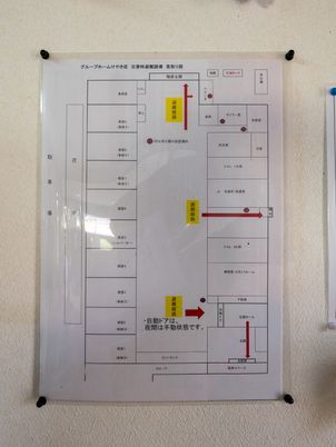 施設の配置図の掲示