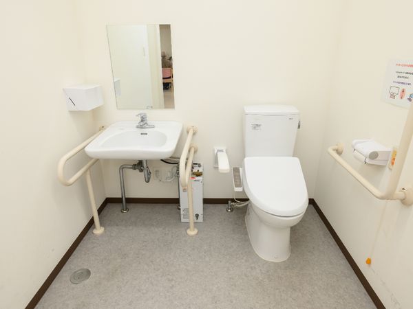 手すり付きトイレの内観