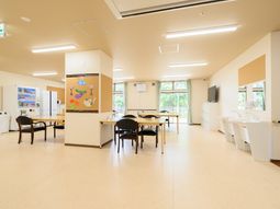 共有スペースの明るい一角