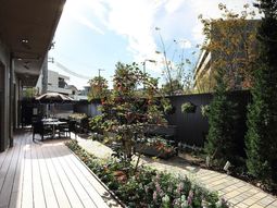 快適な中庭の植栽
