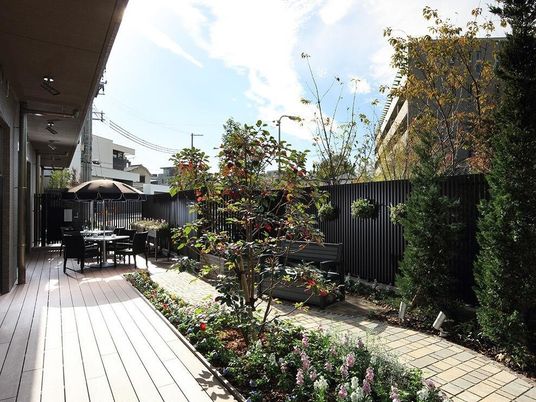 中庭の美しい光景