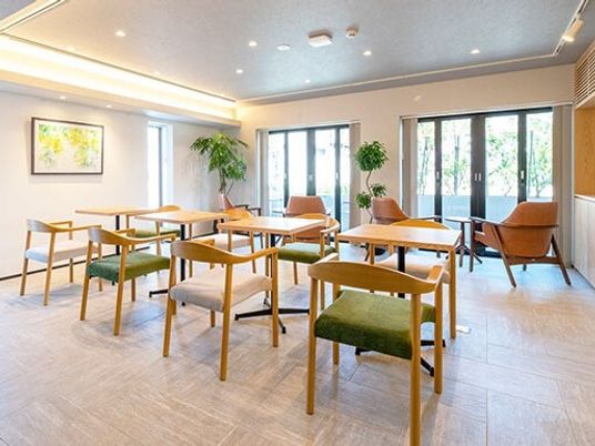 明るい共有スペース