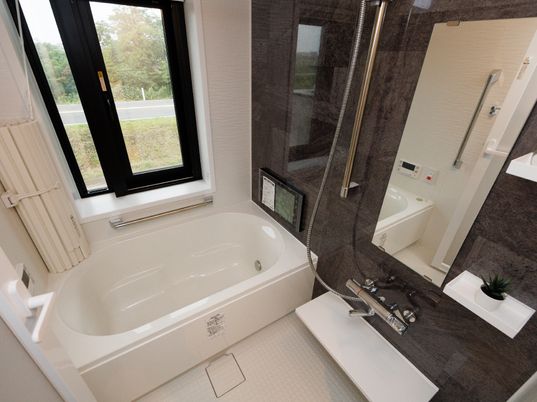 清潔感ある洗面と浴室