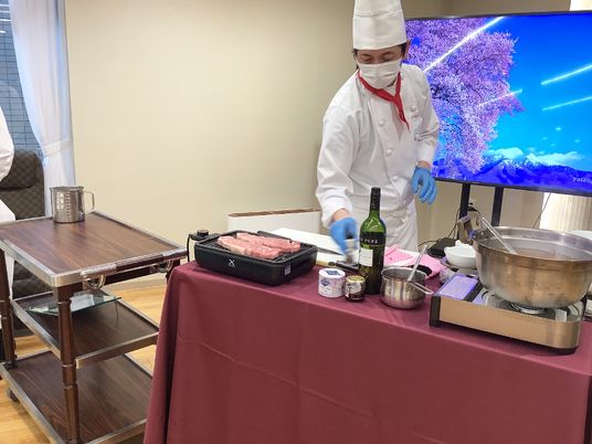 料理デモンストレーションの様子