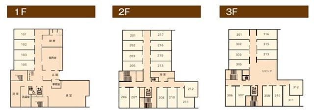 各階の部屋配置図