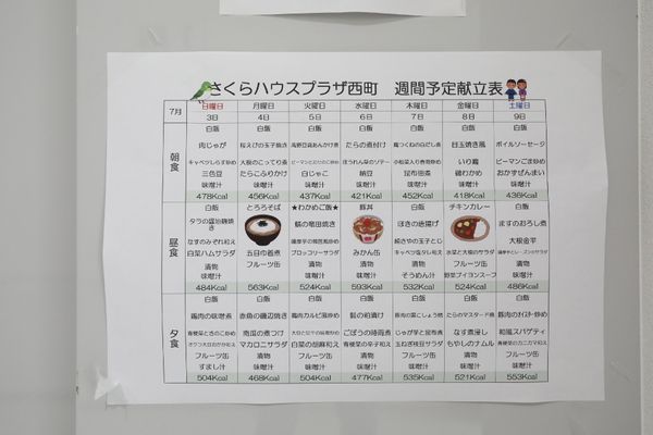 メニュー掲示物