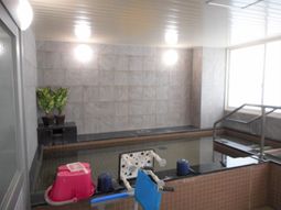 清潔な浴室の一角