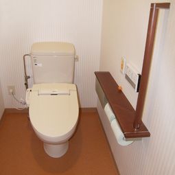 手すり付き清潔なトイレ
