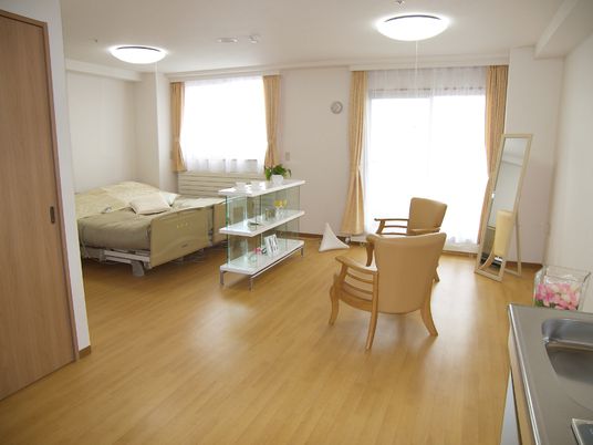 ゆったり広い居室の様子