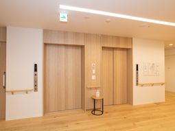 清潔な廊下とエレベーター