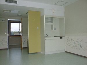 明るい居室の水回り付き洋室  