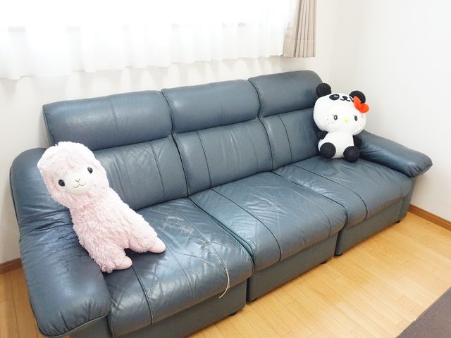 快適なリビングの様子 共有スペース ゆったりとしたソファには、柔らかいぬいぐるみがあり、温かみのある休憩スペースが確保されています。ソファでのんびりと過ごしながらくつろぎの時を過ごせます。