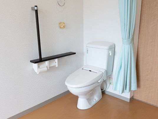 手すり付きのトイレ空間