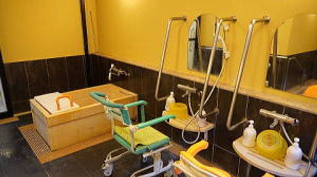清潔な浴室設備