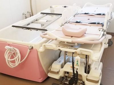 設備充実の洗体ベッド