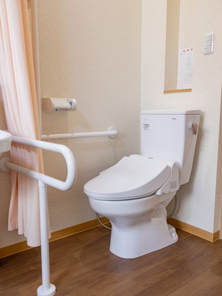 手すり付きのトイレ