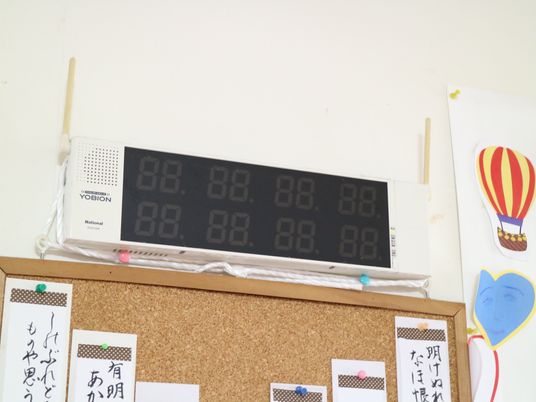 情報掲示板と時計