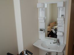 洗面台とミラーキャビネット