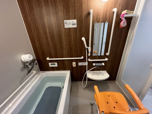 安全な設備の浴室