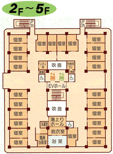 居室フロアの平面図