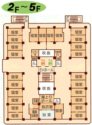 居室フロアの平面図
