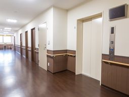 清潔な廊下とエレベーター