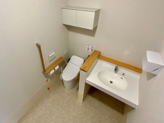 バリアフリー設計のトイレ
