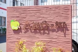 鮮やかな壁の看板