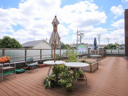 快適な屋外休憩スペース