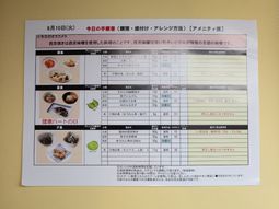 献立表掲示
