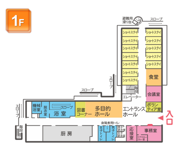 施設の間取り1階