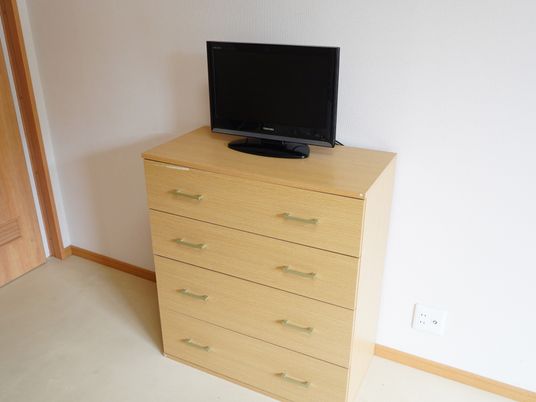 テレビとタンスのある部屋