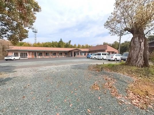 緑に囲まれた施設の外観