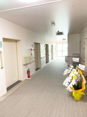奥に光が差し込む廊下