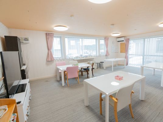 明るい共有スペース