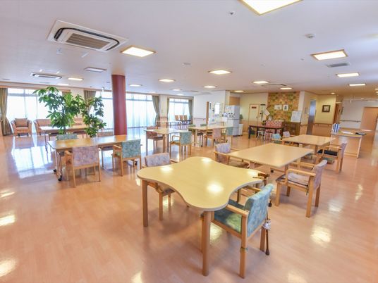 日当たりの良い食堂空間