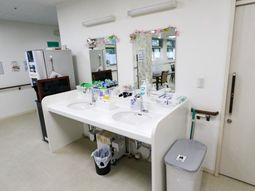 清潔な洗面台と鏡