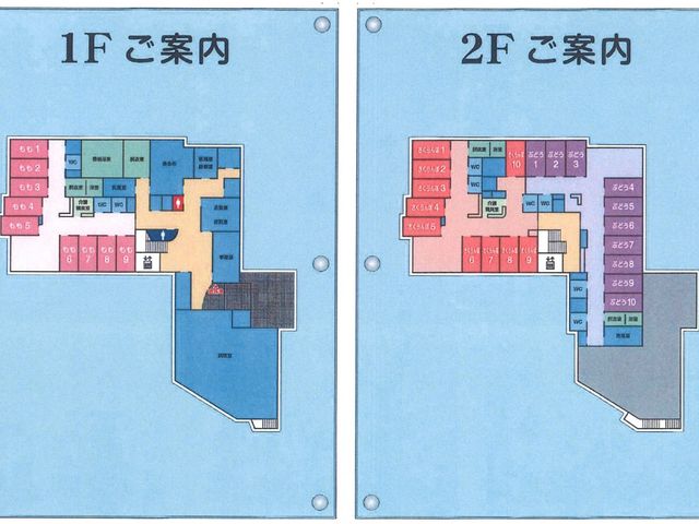 各フロアの案内図 掲示物 施設のレイアウトが一目でわかる案内図です。働く環境を事前に確認できます。