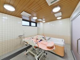 清潔な洗体設備