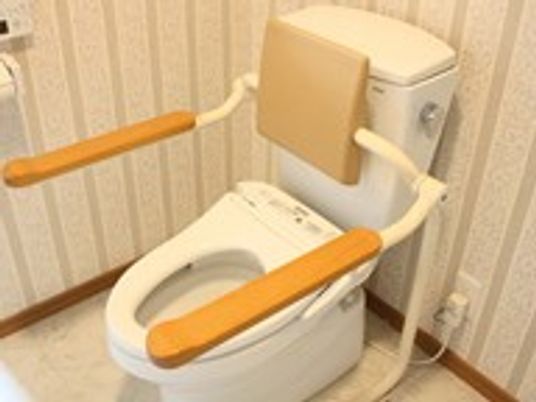 安全なサポート付きトイレ