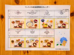 栄養バランスのメニュー表