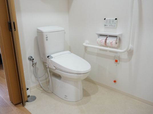 手すり付きトイレの様子