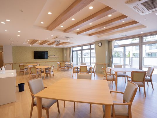 広々とした清潔な食堂