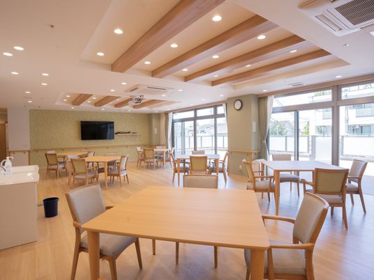 広々とした清潔な食堂