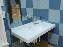 清潔な洗面台のアップ