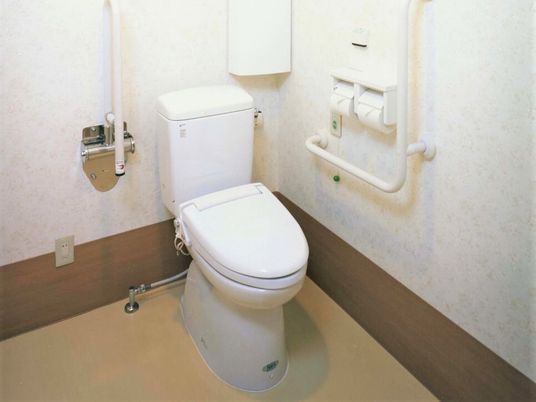 バリアフリー設計のトイレ