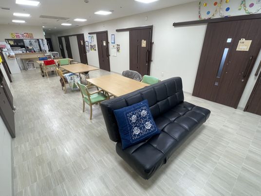 明るい共有スペース