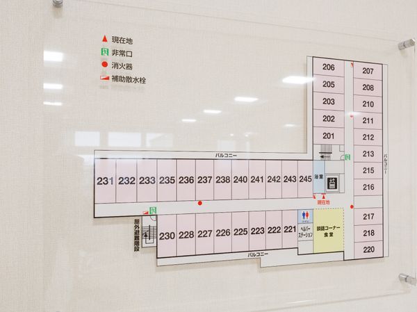 配置図を示す掲示物