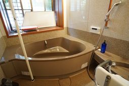 褐色の大きな浴槽